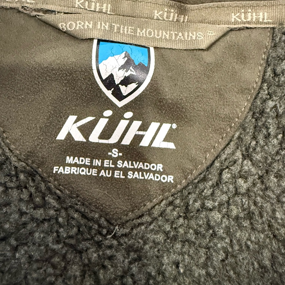 Kuhl Alpaca Fleece Zip Jacket Small Forest Green Thumb Holes - Picture 4 of 10